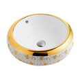 8025A6  Gold Designer Basin Bassin Ceramic Sink Cuenca Bacia Bathroom Table Top Wash Sink