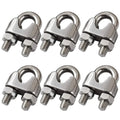 6 3/8 Inch M10 Cable Clamp 304 Stainless Steel Wire Rope Fastener U Bolt Saddle Metric System Clamps