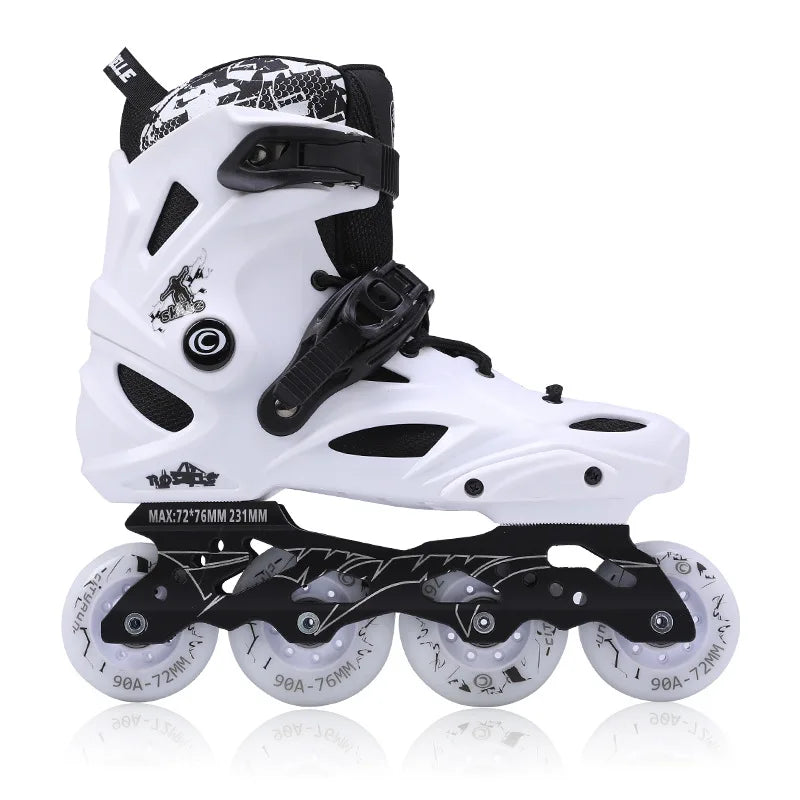 High Quality Professional Skates for Adults Cheap Inline Slalom Roller Skate Shoes with PU Material Aluminum Chassis EVA Midsole