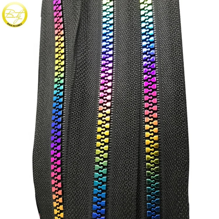 Eco-Friendly Fancy #5 Open End Zipper Colorful Plastic Resin Nylon Zipper Bags Shoes Customizable Brand Manufactured Maker