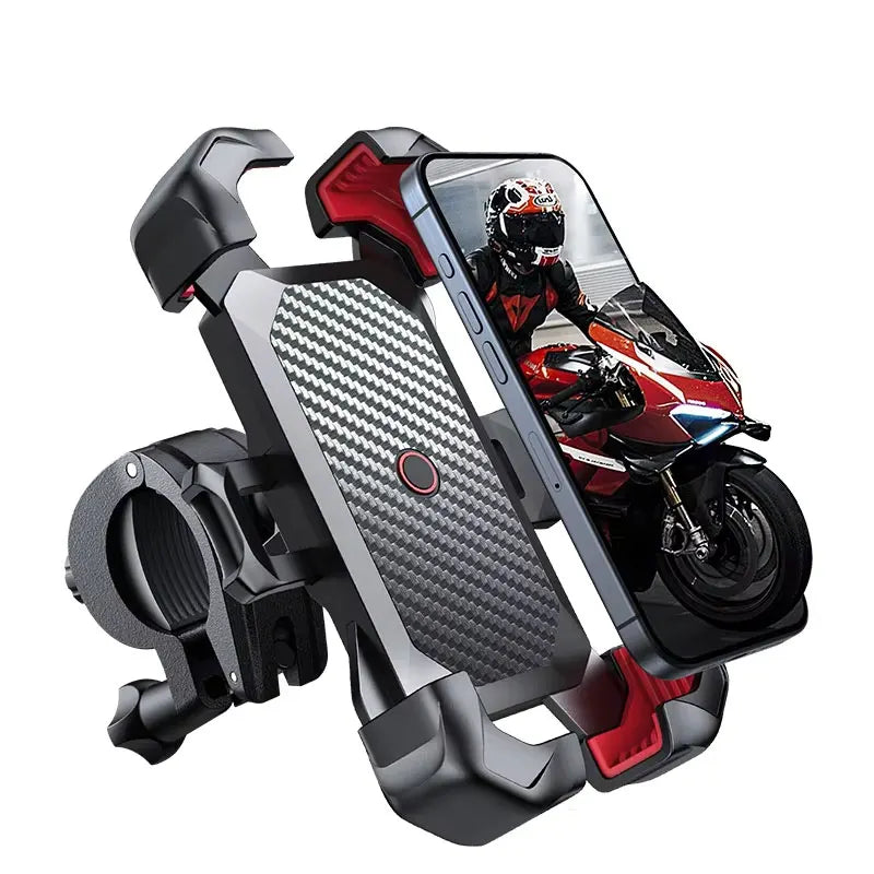 Bike Phone Holder 360�� View Universal Bicycle Phone Holder for 4.7-7 Inch Mobile Phone Stand Shockproof Motorcycle Mount