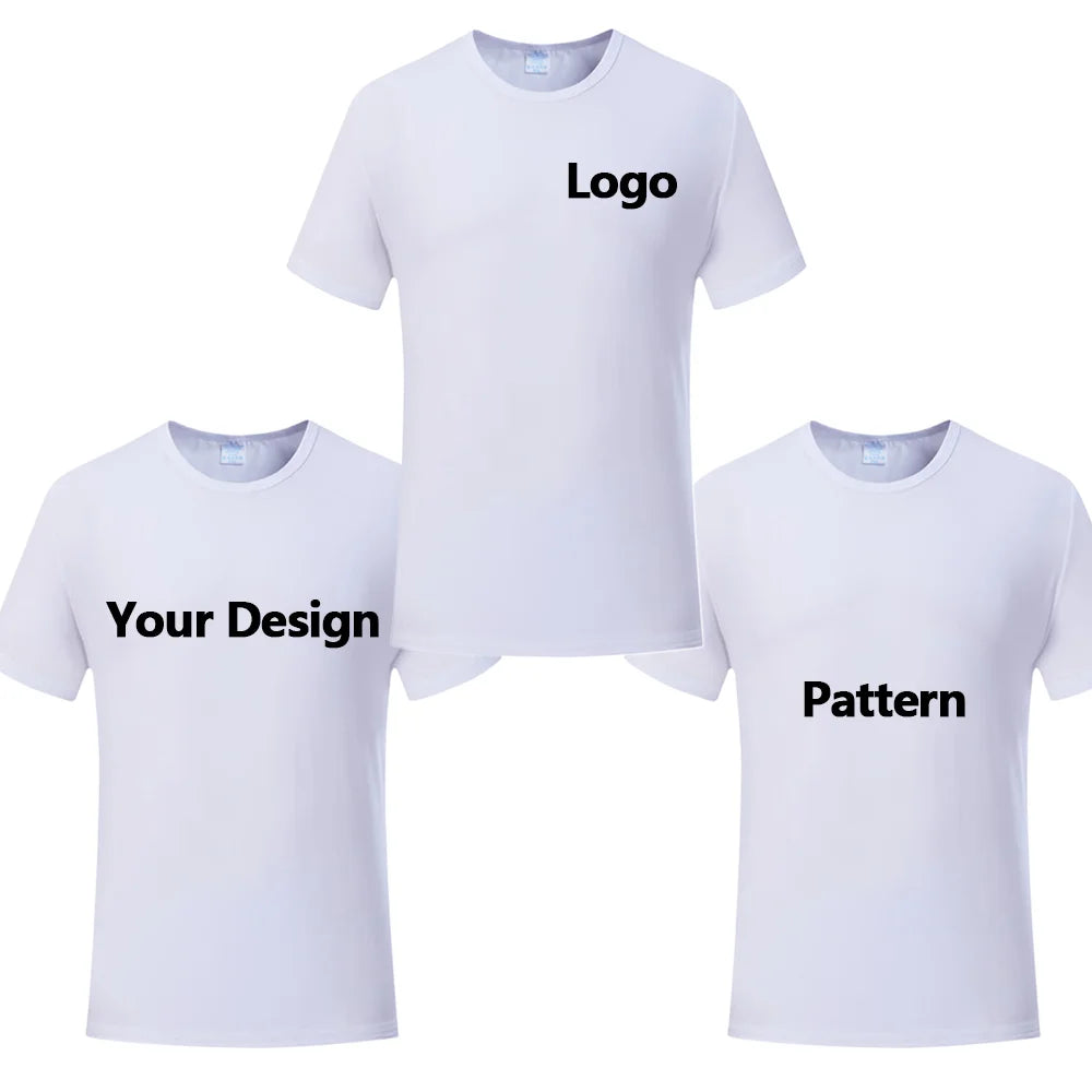 Custom Crop t Shirt Men Sublimation Shirts 100% Polyester Business Advertising Promotional Shirts Custom logo