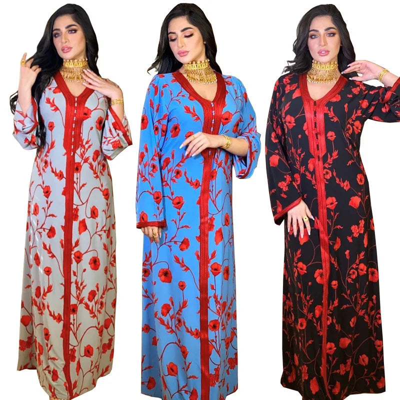 Middle East Muslim Women's Saudi Arabian Dress Robe Turkey Abaya Dress Women Women Abaya Dubai Indian Kaftan