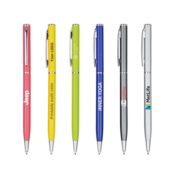 Hot Selling Goodstar Customized 1.0mm Metal Ballpoint Pen with Black Ink and Custom Logo for Office & School Promotional Use