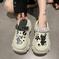 2025 Summer New DIY Cute Thick-Soled Platform Height Increasing Anti Slip EVA Girls Shoes Slides Sandals for Women and Ladies