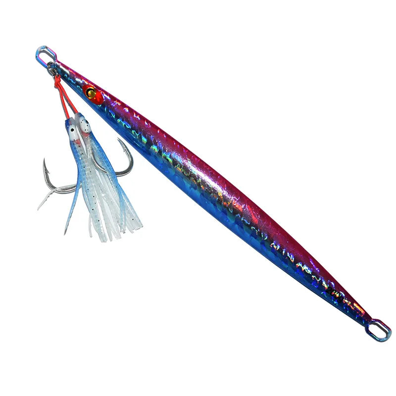 Top Luminous Octopus Double Jigging Hook Metal Jig High Carbon Steel With Feather Fishing Jig Assist Hook