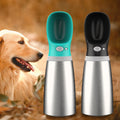 2026 New Design Portable Stainless Steel 304 Pet Feeder Rounded Small Animal Water Bottle Insulated Plastic Travel Dog Feeder