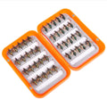 40pcs/box Dry Flies Wet Fly Lures Fly Fishing Lure Box With Foam Set Waterproof Durable Fishing Hook Lures