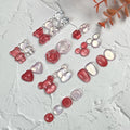 Trending New Transparent Heart Shape Nail Art Tips with Star Pattern 120 Pcs/Pack for Salon Use and Color Chart Display
