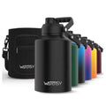 Watersy 2 Gallon Stainless Steel Vacuum Insulated Growler Leak-Proof Big Capacity 128oz Vacuum Flask for Outdoors Camping