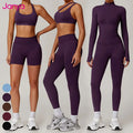 New Sportswear Seamless Knitted Workout Clothing Scrunch Butt Lift Sports Leggings 2 Piece Set Gym Fitness Yoga Sets for Women