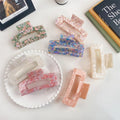 Oversized 13cm Hot Sale Jumbo Marble Rectangle Acetate Hair Claw Clips for Women