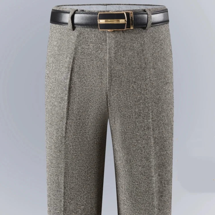 2023 Autumn Winter New Thick Warm Woolen Pants Business Dress Work Trousers for Men