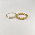 Ins Hot Selling Band Ring Finger Jewelry Baroque Pearl 18K Gold Plated Stainless Steel Rings for Women