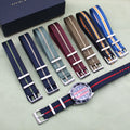 Factory Sale 1.2mm Twill Fabric Nylon Watch Band Customize Single Pass Nylon Watch Strap With Stainless Steel Buckle 18 20 22mm