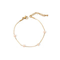 Dainty Design Stainless Steel 18K Natural Freshwater Pearls Baroque Women's Bracelets for Daily Wearing