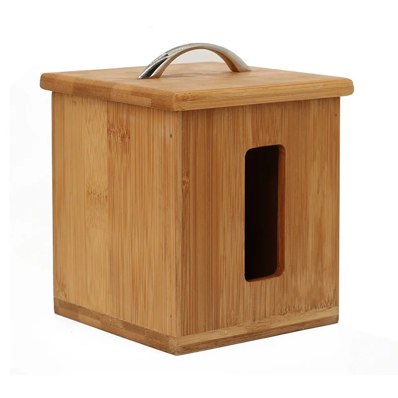 Bamboo Coffee Bag Storage Box Bamboo Countertop Tea Bag Holder Tea Bag Caddy Organizer