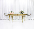 Modern Design Wedding Banquet Stainless Steel S Shape  Luxury Stainless Steel Moon Table Half Round Stainless Steel Table