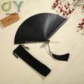 Chinese Style Classical Handheld Bamboo DIY Painted Fan 18x31cm Portable Wedding Business Gifts DOUBLEBULLS Brand Custom Logo