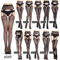 Women Black Sexy Stockings Plus Size Fishnet Hollow Out Lingerie Erotic Open Crotch Lady Pantyhose
