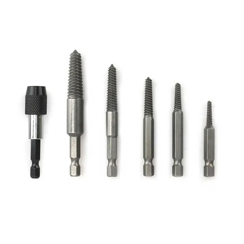 Multifunctional Extracteur De Vis Quick Change Damaged Drill Bits 6Pcs Hex Shank Screw Extractor