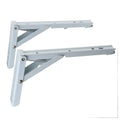 8-16 Inch Wall Mounting Heavy Duty Iron Stainless Steel Triangle Sided Adjustable Folding Shelf Brackets for Table