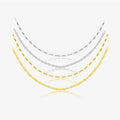 FUAMAY Fashion Silver 925 Necklace Engraved Basic Necklace