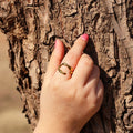Best Selling Stainless Steel Gold Plated Irregular Geometric Lines OPen Adjustable Couple Rings for Women Bijoux Femme Gifts