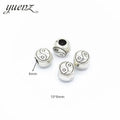YuenZ Antique Silver Color Big Hole Tai Chi Beads Spacers Beads Fit European Charm Jewelry Accessories DIY Findings R102