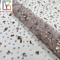 Factory Wholesale Rhinestone Crystal Tulle Fabric Wedding Bridal Mesh Lace Crystal Stones Dress Fabric