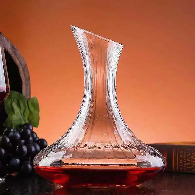Jiuyi Wholesale Glass Quick Decanter for Red Wine Wine Splitter with Textured Red Wine Pouring Utensil Commercial  Utensils