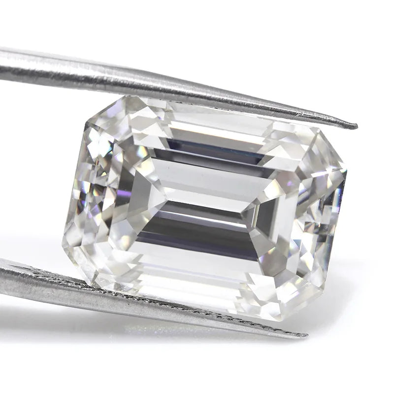 High Quality DEF White Moissanite Emerald Cut Loose Synthetic Moissanite Diamond for Moissanite Jewelry