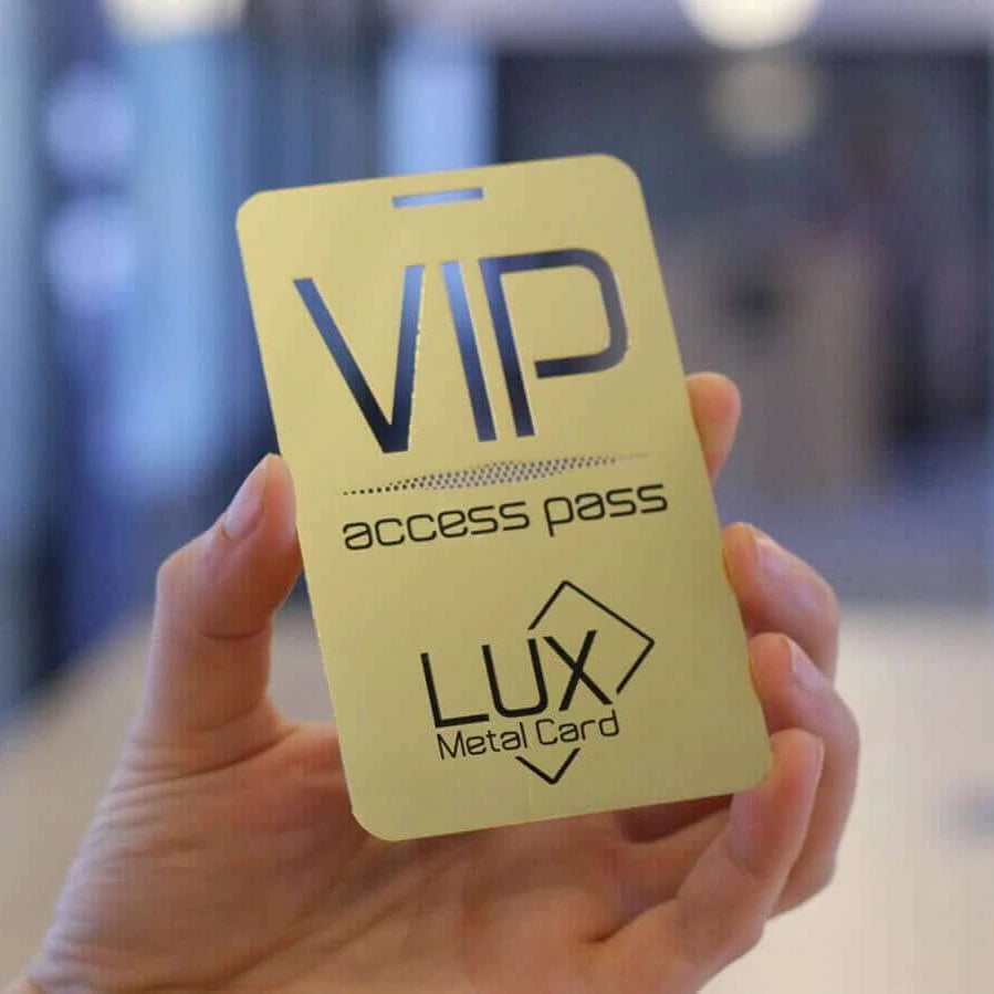 Elegant Rose Gold Metal VIP Pass Card with Cutout logo Stainless Steel Membership Card Factory MegaBDM