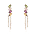 Graceful Rose Gold Plated 925 Sterling Silver Drop Earrings with Natural Tourmaline for Wedding Party Mother's Day Gift 2025