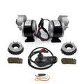 L-faster 24V 500W Motor Left Right Dual Drive Conversion Kit Hand Joystick Controller for 24" Spokes Electric Wheelchair Bike