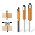 L-N323 1pcs 6mm 1/4 Inch Shank Top Double Bearing Straight Router Bit Decoration Woodworking Furniture Carving Bit
