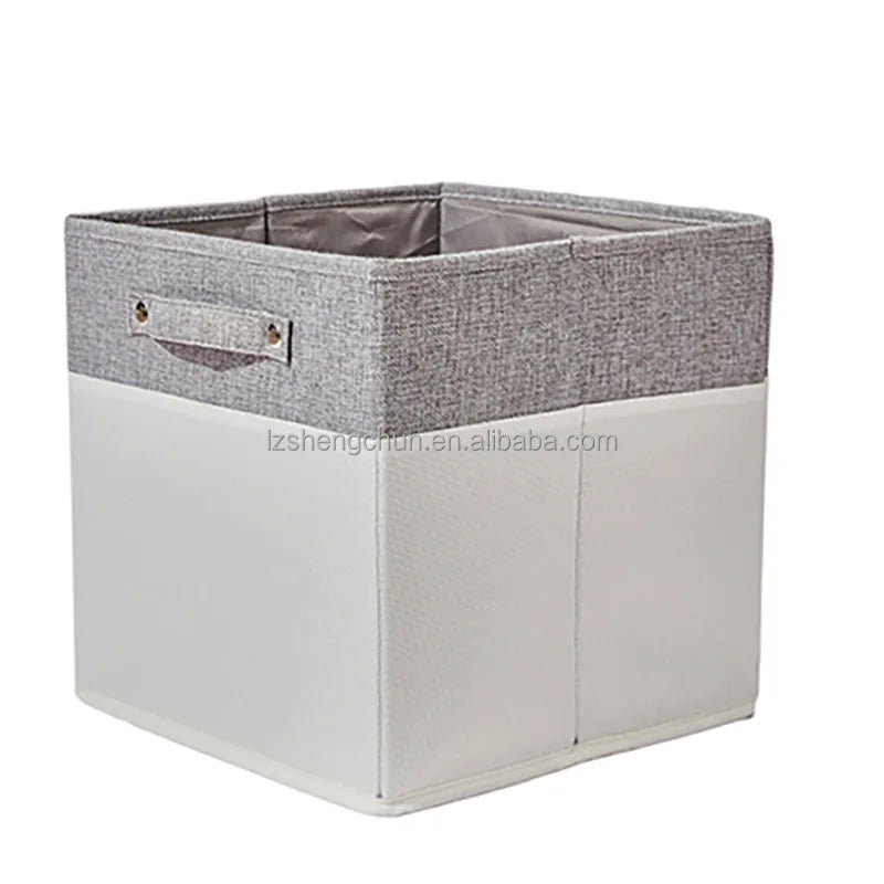 Functional Collapsible Storage Canvas Basket Rectangle Kid Toys Organizer Box for Dirty Clothes Home Ware