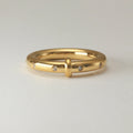 Minimalist Waterproof Non Tarnish Eternity Band Ring 18k PVD Stainless Steel Full Circle Rhinestones Rings YF5113