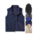 Custom Logo Reversible Sleeveless Jackets for Men Polar Fleece Outdoor Sports Uniform Embroidery Logo Waistcoat