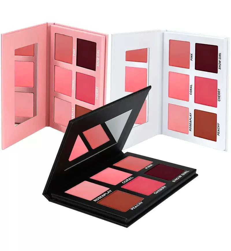 Private Label 6 Colors Blush pink Package High Pigment Custom Brand Makeup