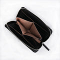 Custom Designer Genuine Leather Wallet with Long Zipper Men's and Women's Card Holders Black Open Closure Type