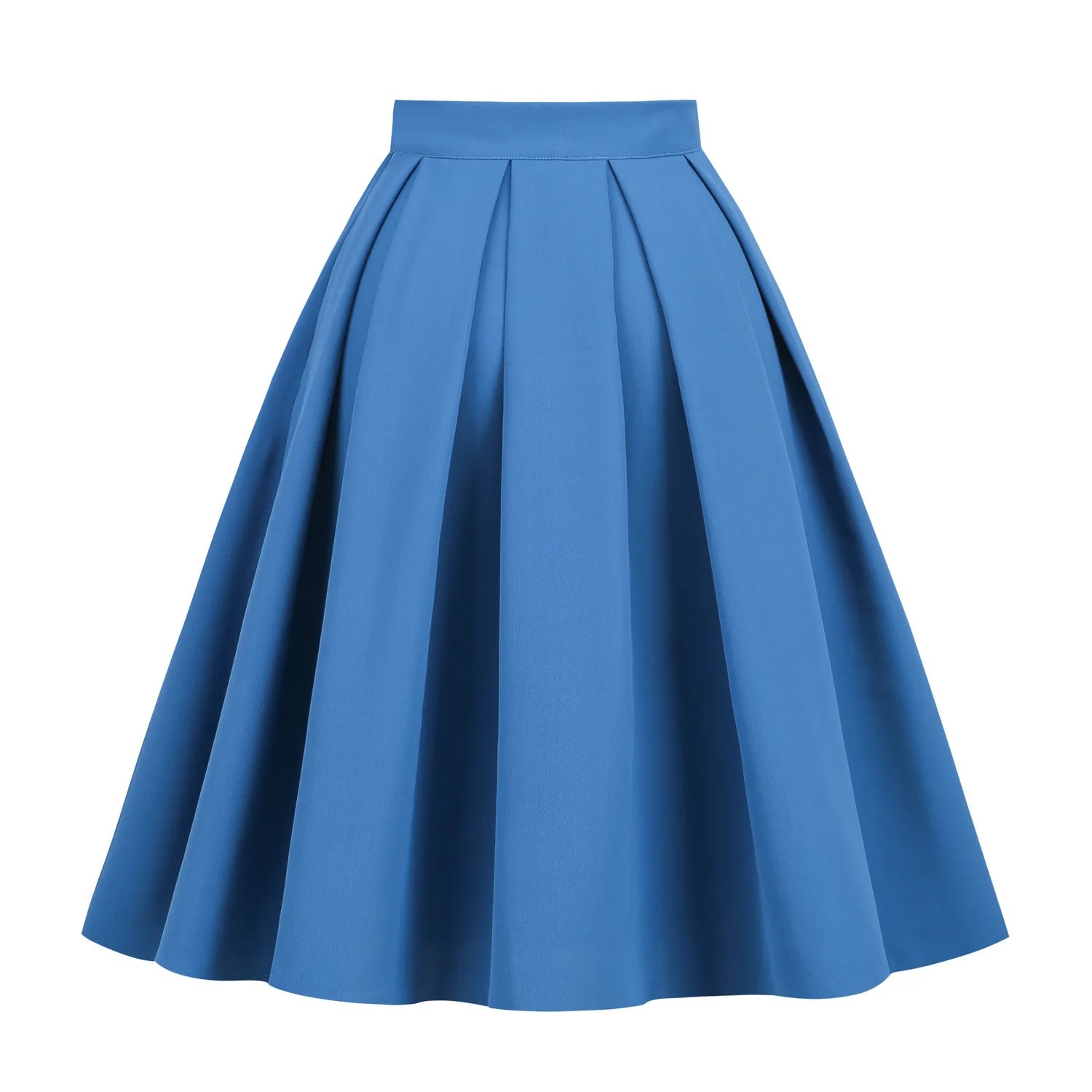 Plus Size Women Skirt 50s 60s Cotton Vintage Retro Pleated Skirt