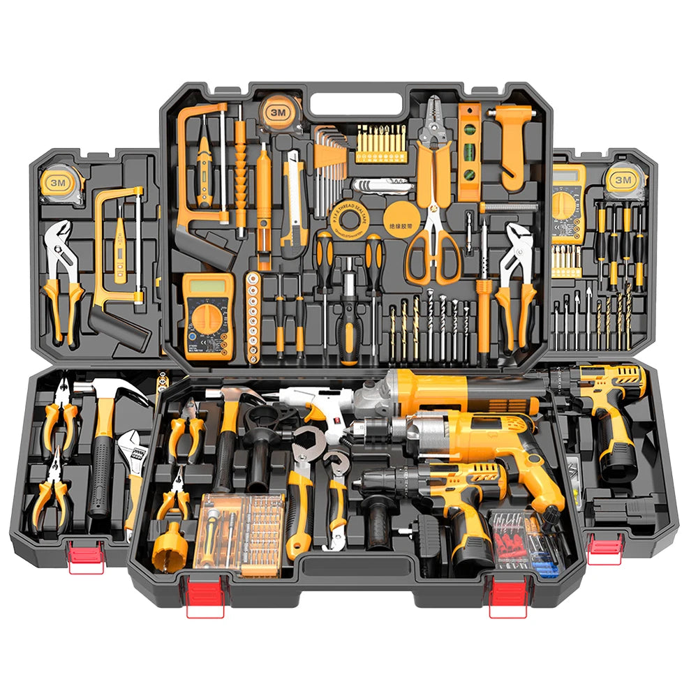 126pcs Power Tool Combo Kit with Stainless Steel Other Accessories Hand Power Tool for Repair Customized OEM Support