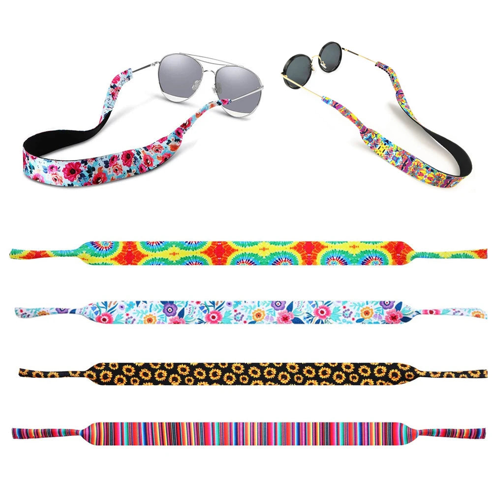 Colorful Neoprene Printed Strap for Secure Glasses & Eyewear Sunglasses Pool Surfing & Swimming Accessories