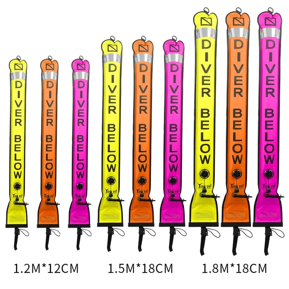 SMB Diving Surface Marker Buoy with High Visibility Inflatable Float
