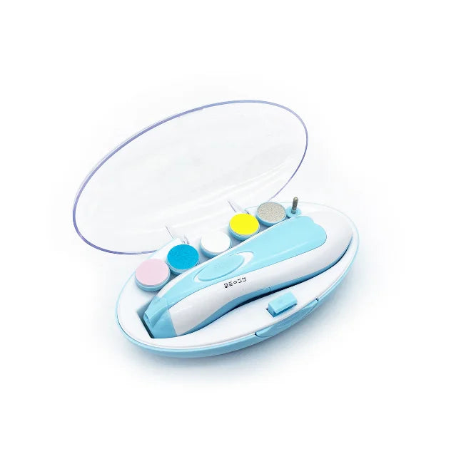 Hot Seller Led Light Low Noise Quiet Automatic Painless Electric Baby Care Kids Nail Drill Filer Trimmer Cutter