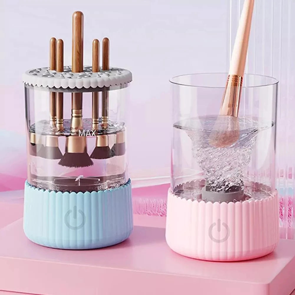 Automatic Cosmetic Brush Cleanser Spinner Tool Electric Makeup Brush Cleaner Machine 2-in-1 Makeup Brush Cleaner MegaBDM