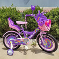 Princess Kids Bicycle with Basket 12-16 Inch Training Wheels for 3-12 Years Old Girls and Boys Bike
