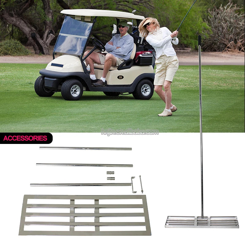 Wholesale Lawn Leveling Rake Lawn Leveling Tool Stainless Steel Handle for Yard Golf Leveling