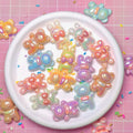 100Pcs New Popular AB Plating Resins Bowknot Bear Rabbit Resin Flatback Cabochon Embellishments Jewelry Making Accessories